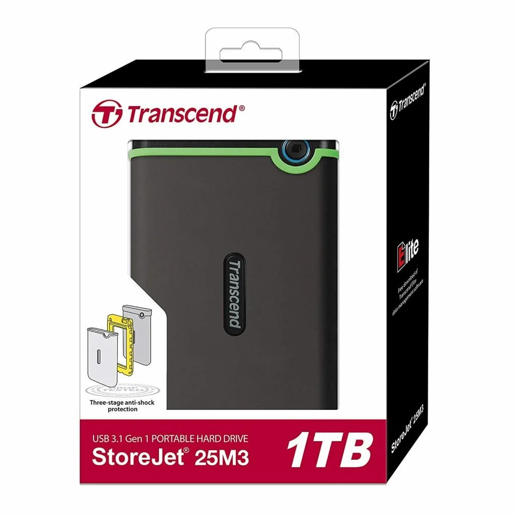 Transcend 1TB USB 3.1 Storejet 25M3 Portable Hard Drive